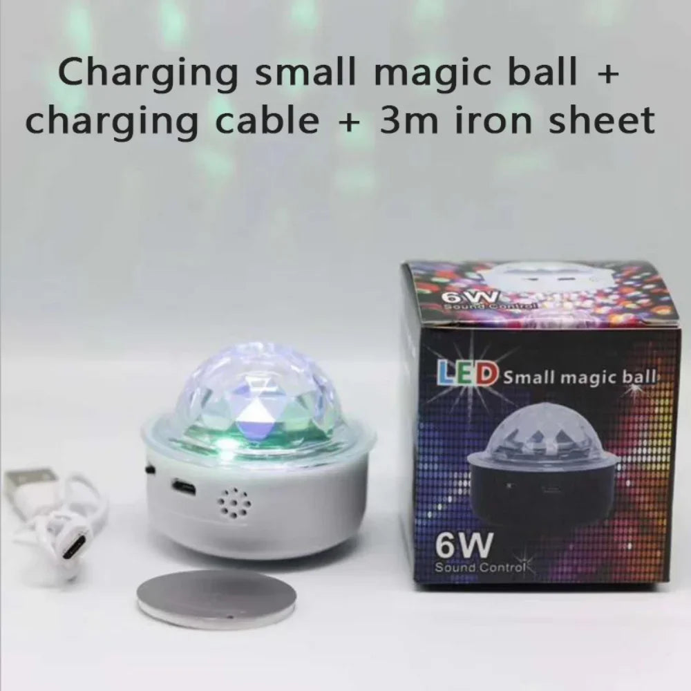 Mini RGB Car Stage Light – 3W Portable LED Effect Lamp with Rechargeable Laser Light for Disco, Parties & Holidays