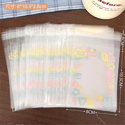 Bolsas OPP Autoadhesivas Graffiti Kitten – Bolsas de Embalaje Bonitas para Tarjetas, Regalos y Artículos Pequeños
