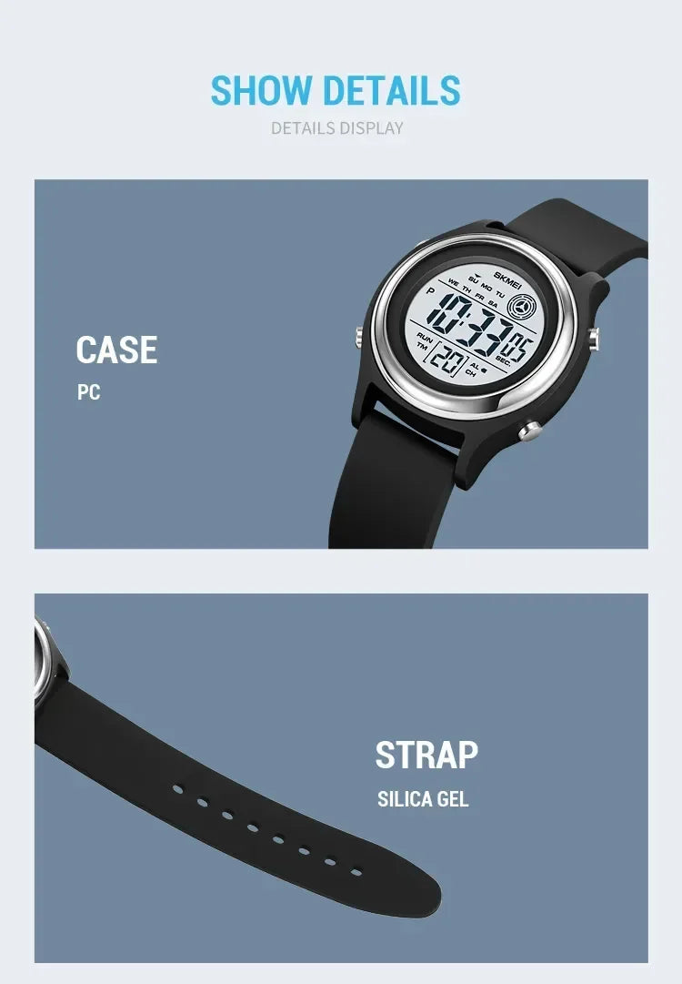 SKMEI 2094 Waterproof Shockproof Digital Sport Watch (Women’s Luxury Countdown Stopwatch)