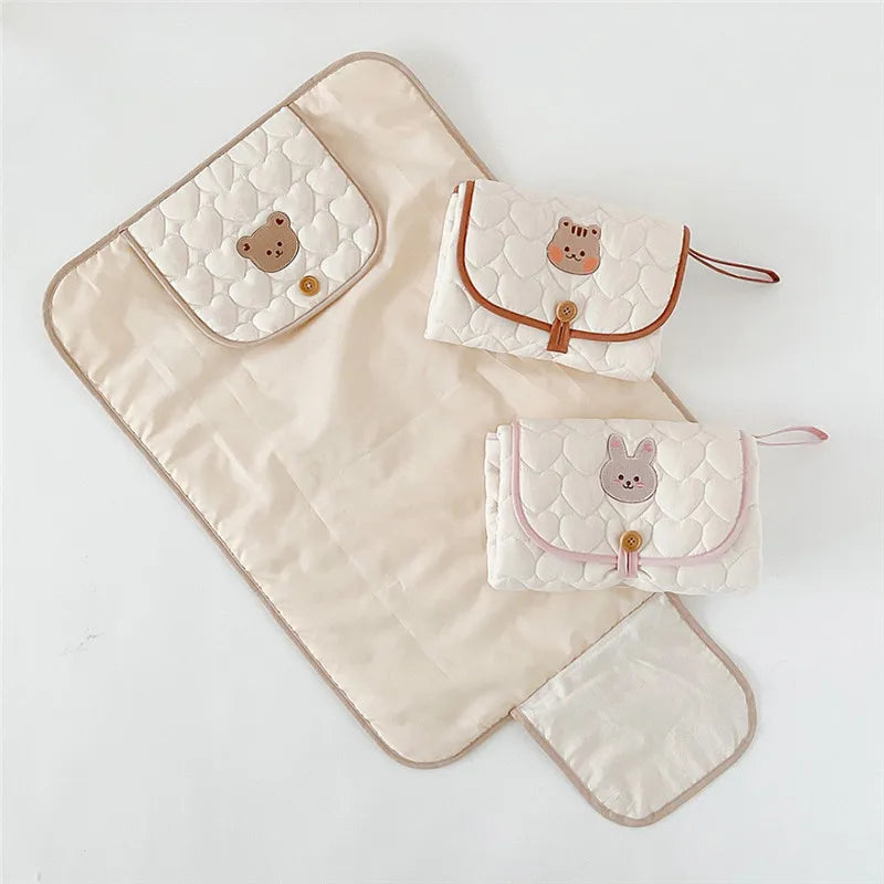 Matelas à Langer Pliable Imperméable – Tapis à Langer de Voyage Portable pour Nouveau-nés avec Design Respirant et Anti-fuites