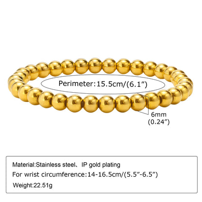 Pulsera de cadena de eslabones gruesos de acero inoxidable – Bañado en oro, pulsera de capas para mujer | Joyería de moda impermeable y de tendencia