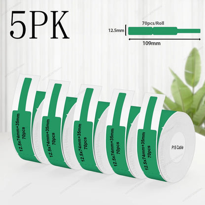 3/5/10PK P15 Thermal Label Paper Stickers – 12x40mm & 15x30mm Self-Adhesive Labels Compatible with Phomemo D30, Q30, Marklife P15/P12 & DELI Q2 Printers