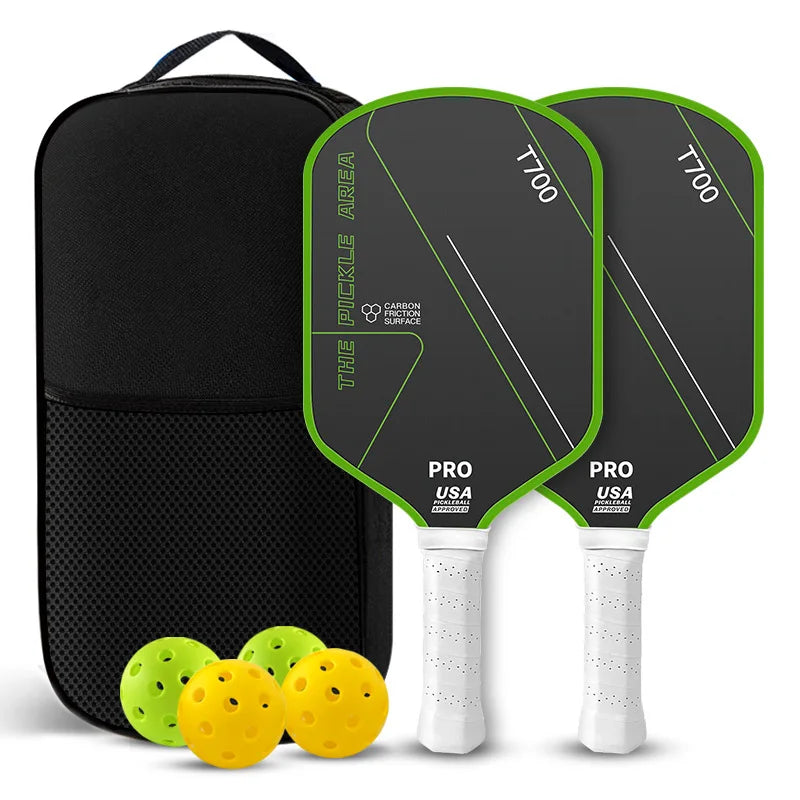 T700 Carbon Fiber Pickleball Paddle – USAPA Approved Frosted Surface Racket for Outdoor Competition (1 or 2 Pack)