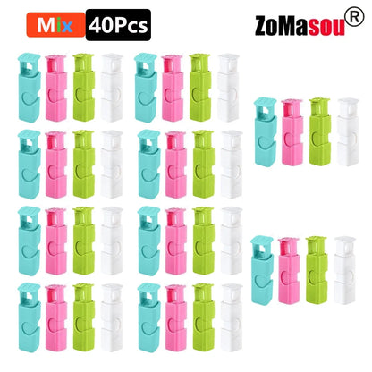 1/50PCS Reusable Food Sealing Clips – Spring Clamp Bag Clips for Bread, Snacks & Wrap Bags, Fresh-Keeping Kitchen Storage Organizer