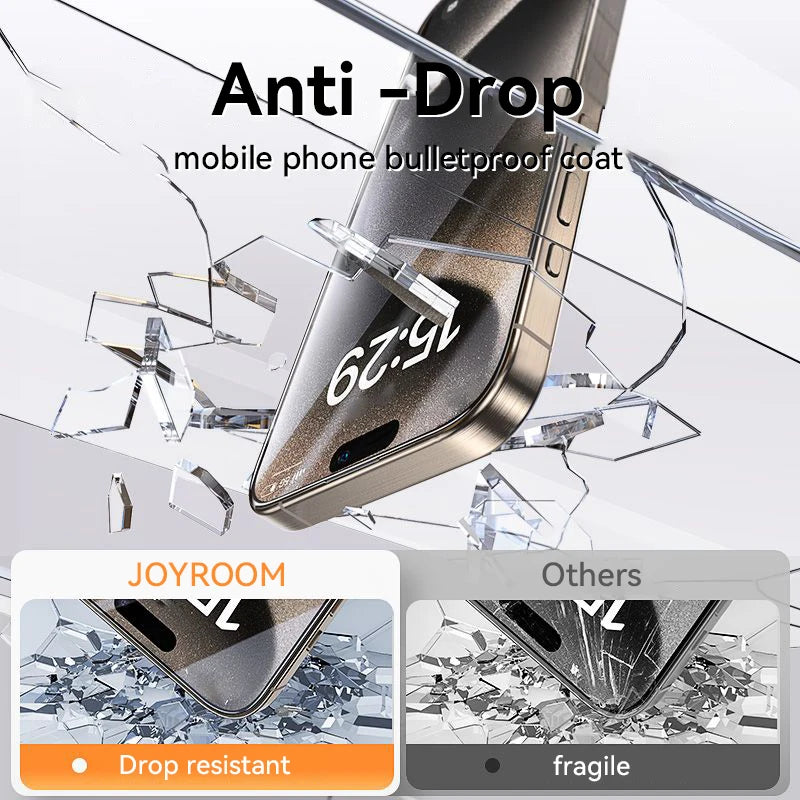 Protector de pantalla de cristal templado HD Joyroom para iPhone series 15, 16 y 17 – Cobertura total (1–3 unidades)
