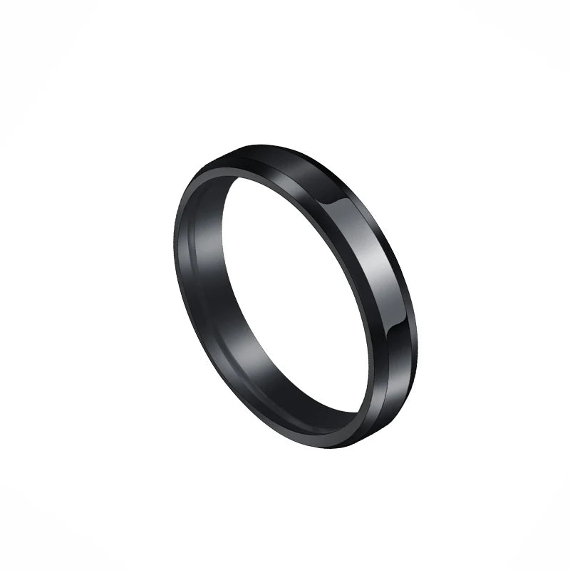 Stainless Steel Wedding Band Ring – 2mm, 4mm, 6mm & 8mm High Polished Smooth Ring for Men & Women | Minimalist Jewelry
