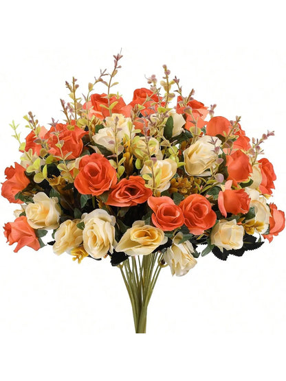 Flores de Rosas de Seda Artificial – Decoración de Ramos de Boda, Guirnaldas Florales DIY y Decoración de Pared, Arreglos para Festivales en el Hogar, Accesorios de Fotografía y Suministros para Manualidades de Scrapbooking