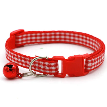Cute Avocado Cat Collar – Adjustable Plaid Pet Collar with Bell & Candy Avocado Pendant, Cartoon Necklace for Cats & Small Dogs