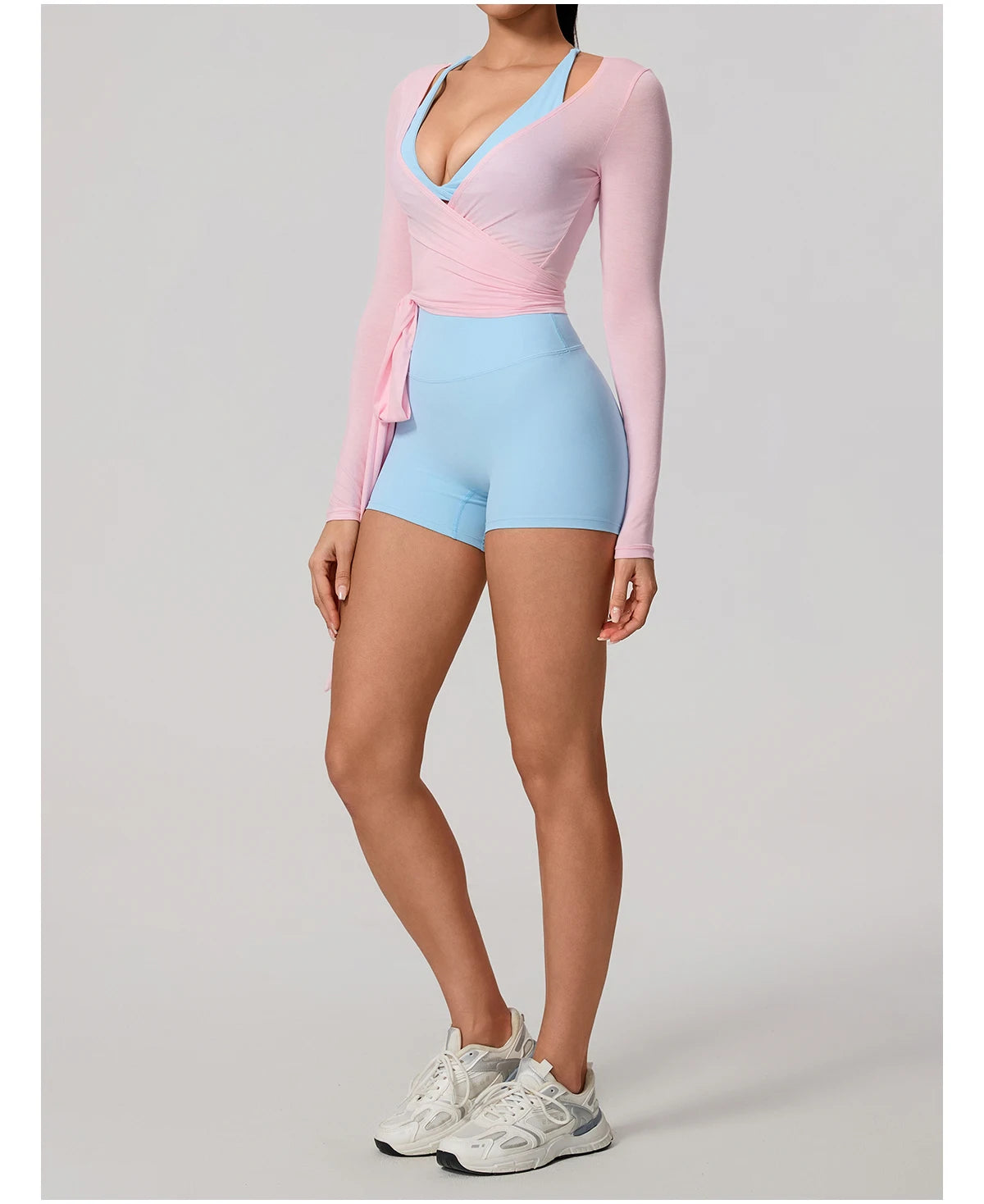 Women’s Long Sleeve Yoga Top – Quick-Dry Breathable Sportswear for Gym, Pilates, Dance & Ballet