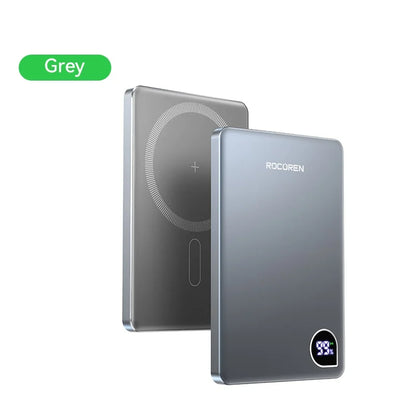 Rocoren 10000mAh Magnetic Power Bank – Fast Charging Portable Wireless Charger Battery Pack for iPhone 17 & 16 Pro Max