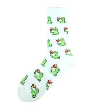 Funny Cotton Novelty Crew Socks – Alien, Planet, Shark, Dinosaur, Skateboard & Math Designs for Men & Women