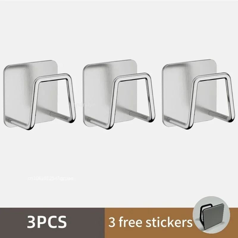 Soporte de esponja para fregadero de acero inoxidable – Estante de secado autoadhesivo para desagüe de cocina, organizador de almacenamiento de esponjas montado en la pared con ganchos para fregadero, accesorios para lavavajillas y organización de cocina