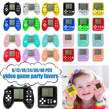 6–48PCS Video Game Party Favors – Classic Game Console Controller Keychains, Joypad Souvenirs for Birthday, School, Valentine’s Day & Gift Bags