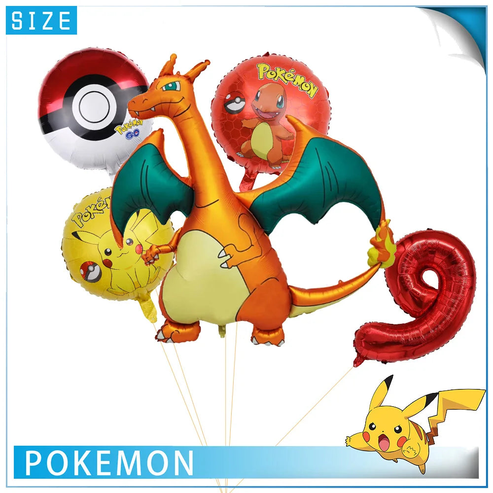 Pokémon 3D Foil Balloon – 32inch Charizard Digital Balloon for Children’s Birthday Party Decorations, Baby Shower & Party Supplies