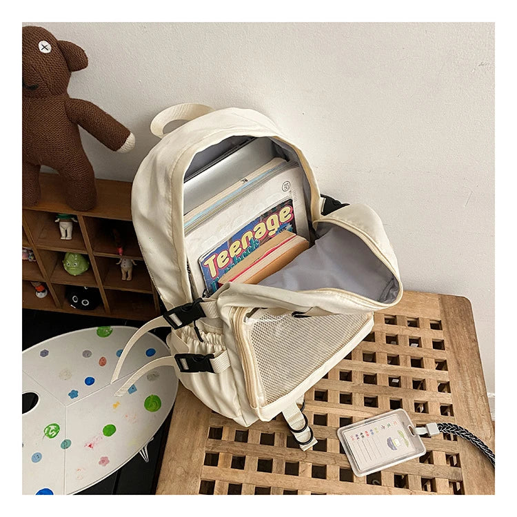 Mochila Ita Kawaii Estilo Collage – Mochila Escolar Transparente con Bolsillo en Forma de Corazón para Adolescentes, Mochila de Moda Japonesa JK, Mochila para Laptop para Mujeres, Bolso de Hombro para Estudiantes Estilo Harajuku 2024