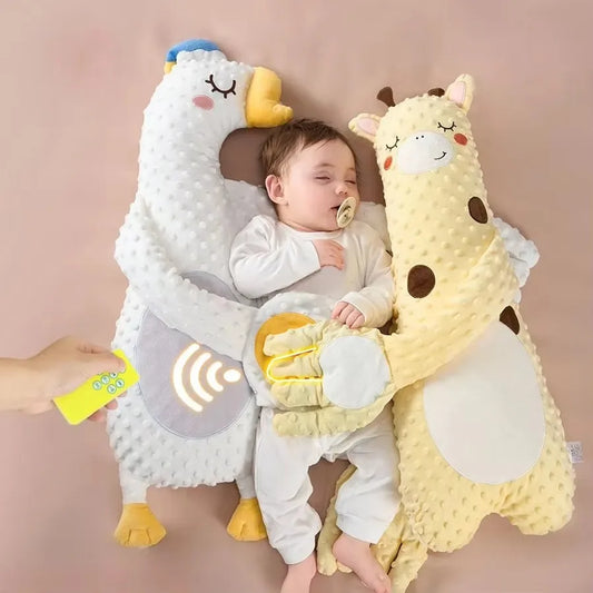 Almohada eléctrica para dormir de bebé – Almohada de mano relajante con control remoto con suave movimiento de golpeteo para recién nacidos y bebés