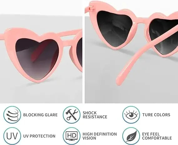 Bachelorette Party Heart Sunglasses – Wedding Shower Decoration Glasses for Bride & Bridesmaids | Hen Party Favors & Bridal Gifts