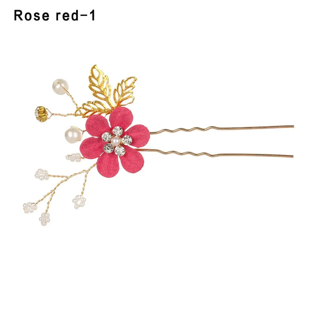 Luxury Floral Bridal Hair Comb with Gold Leaves – Crystal Wedding Hair Accessory for Brides & Prom