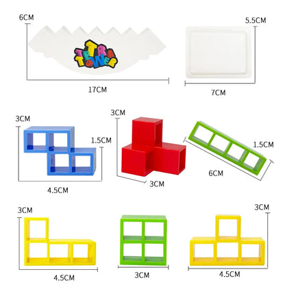 Juego de equilibrio y apilamiento Tetra Tower – Divertido juego de mesa de construcción de puzles para niños y adultos, desafío de apilamiento estratégico, actividad para noche de juegos en familia y regalo interactivo en equipo