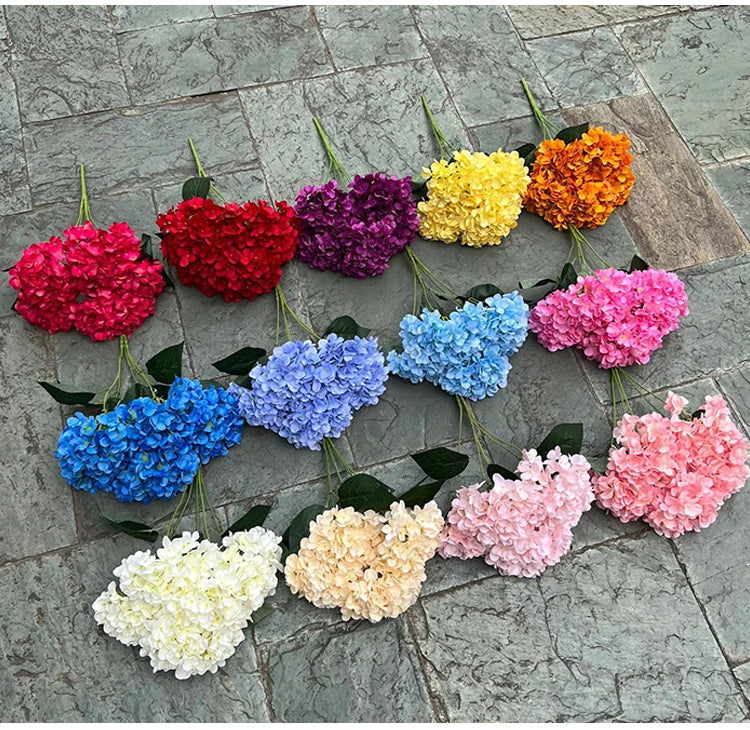 Bouquet d'Hortensias Artificiels à 5 Têtes – Fleurs Artificielles en Soie pour Décoration de Mariage, Arrangements de Fête, Décoration de Salon & Accessoires Floraux pour la Maison