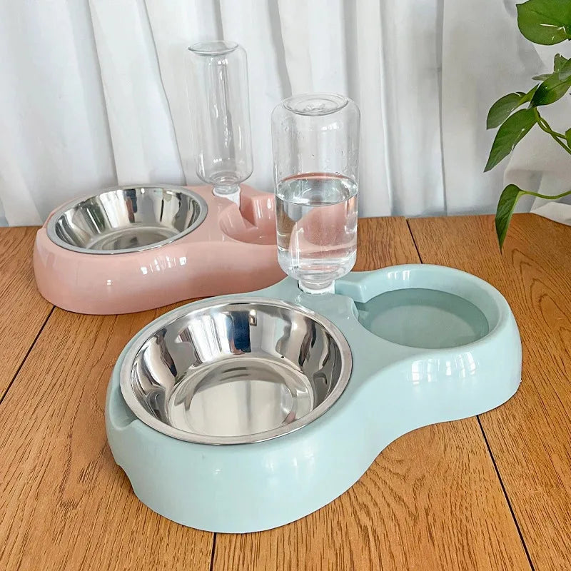 2-in-1 Automatic Pet Feeder & Water Dispenser – Anti-Slip Cat & Dog Bowl with Circulating Flow Water System, Pet Feeding Supplies