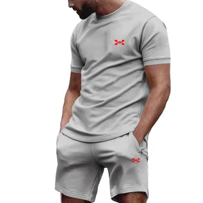 Men's Summer T-Shirt & Shorts Set – Casual 2-Piece Streetwear Outfit, Breathable Athletic Tracksuit for Everyday Wear
