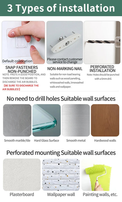 Kit de organización modular de pared con tablero perforado (Pegboard) para bricolaje – Paneles de almacenamiento colgantes sin taladro para cuartos de manualidades, oficina y organización del hogar