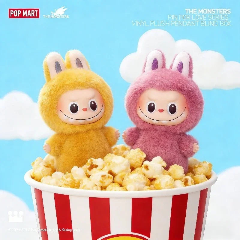 POP MART LABUBU The Monsters Pin for Love Series Blind Box – V4 Figurine d'action de collection A-Z de style anime, cadeau surprise