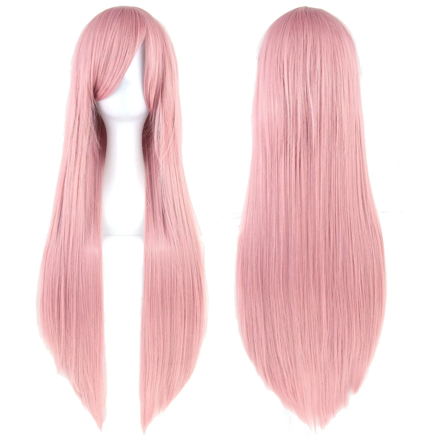 80cm Long Straight Multicolor Heat-Resistant Synthetic Cosplay Wig – Anime Halloween Party Costume Hairpiece