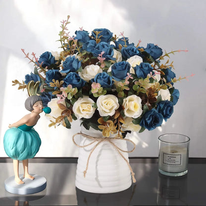 Flores de Rosas de Seda Artificial – Decoración de Ramos de Boda, Guirnaldas Florales DIY y Decoración de Pared, Arreglos para Festivales en el Hogar, Accesorios de Fotografía y Suministros para Manualidades de Scrapbooking