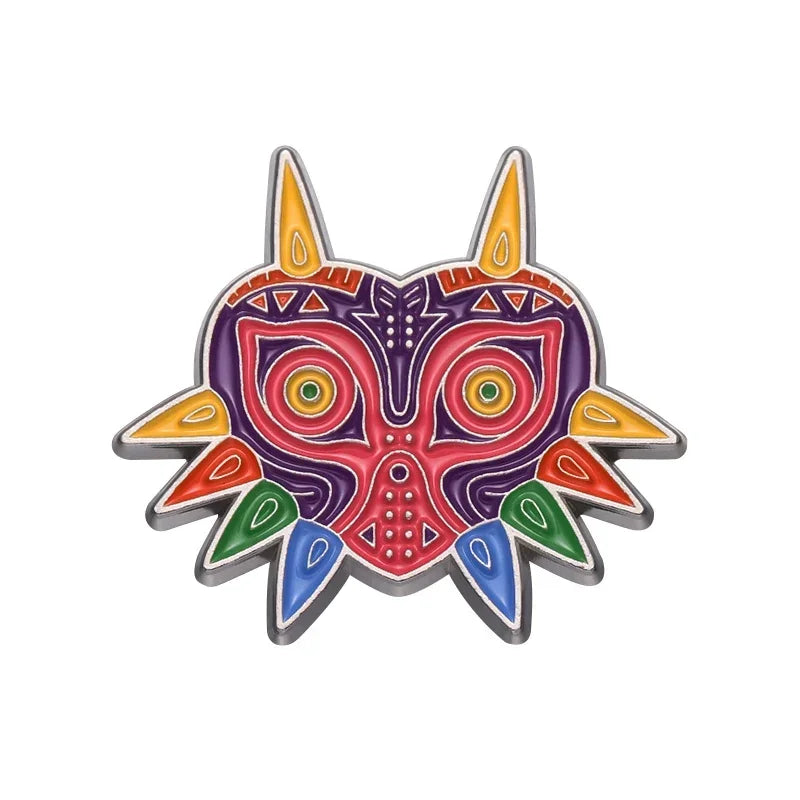 Adventure Game Enamel Pins – Shield, Master Sword & Mask Brooch Set Cosplay Lapel Badge Jewelry Gift