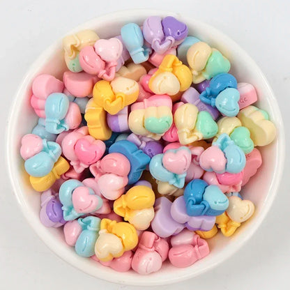 30/300pcs Mini Breloques en Résine Bonbon Fleur Amour – Mignons Accessoires de Bricolage pour Nail Art, Barrettes à Cheveux, Scrapbooking, Bijoux Faits Main et Projets Créatifs pour Enfants