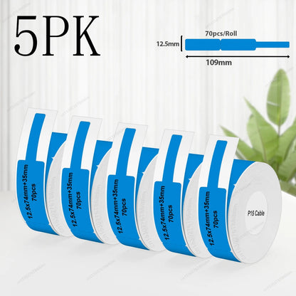 3/5/10PK P15 Thermal Label Paper Stickers – 12x40mm & 15x30mm Self-Adhesive Labels Compatible with Phomemo D30, Q30, Marklife P15/P12 & DELI Q2 Printers