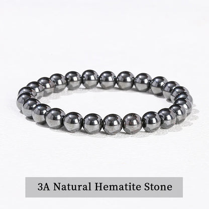 Pulsera de piedra obsidiana negra natural – Joyería ajustable de cuentas de cristal para hombres y mujeres, regalo de moda y accesorio de estilo energético