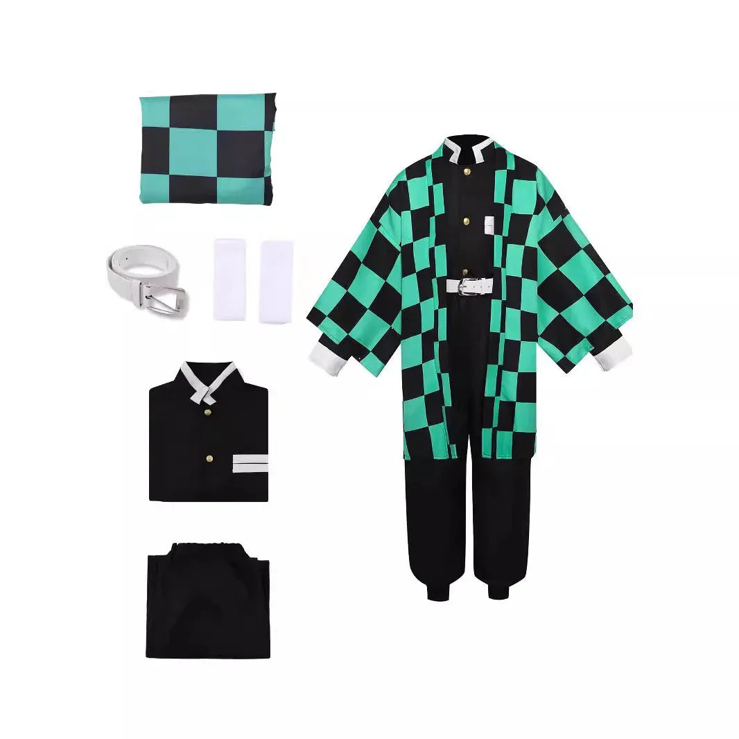 Kamado Tanjirou Cosplay Costume – Anime Halloween Outfit for Convention, Family Party & Kids Roleplay Wear