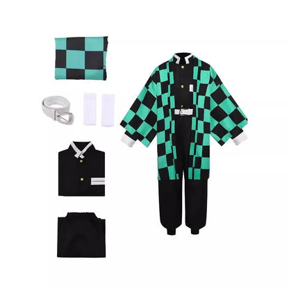 Kamado Tanjirou Cosplay Costume – Anime Halloween Outfit for Convention, Family Party & Kids Roleplay Wear