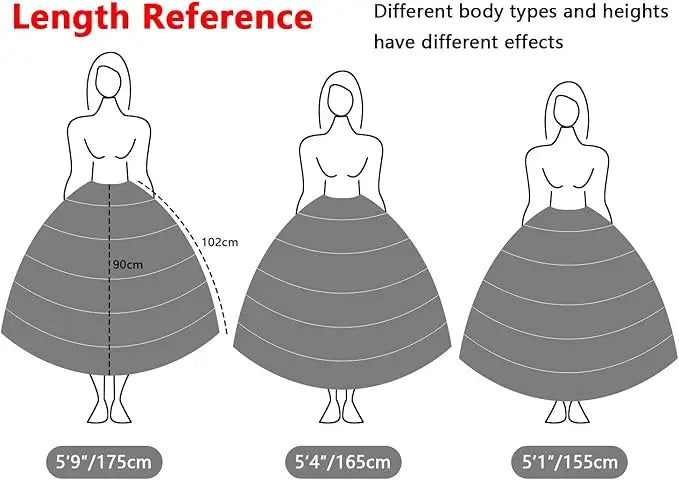 Enagua de boda de crinolina de 6 aros – Enagua larga blanca para vestido de baile, capa de soporte de falda de medio deslizamiento para vestido de novia, accesorios de boda para vestidos de princesa y vestidos formales