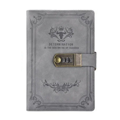 A5 Retro Password Lock Diary – 200-Page Journal Notebook with Secure Lock
