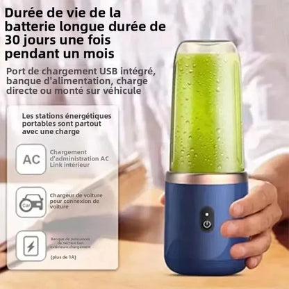 400ml Portable USB Blender – Rechargeable Travel Juicer Cup & Mini Electric Smoothie Mixer for Milkshakes and Kitchen Use
