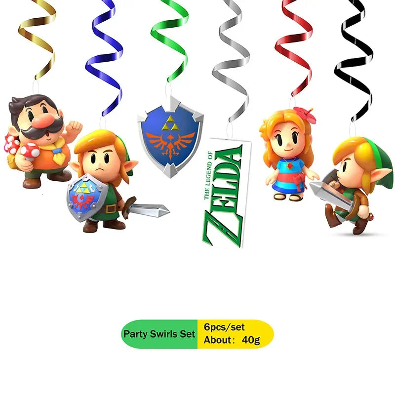 The Legend of Zelda Party Decorations Set – Disposable Tableware Birthday Party Supplies for Kids, Boys, Baby Shower & Gift Toys