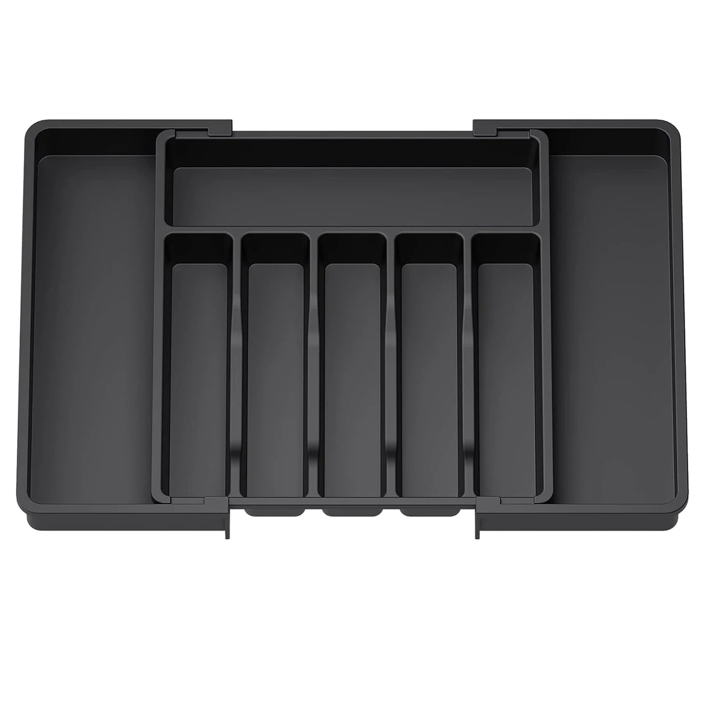 Adjustable Flatware Drawer Organizer – Plastic Kitchen Utensil Storage Tray for Cutlery, Tableware & Countertop