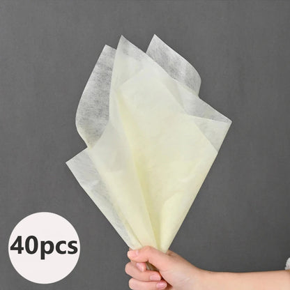 40PCS Non-Woven Flower Wrapping Paper for Bouquets, Floral Arrangements, Gifts & Florist Supplies
