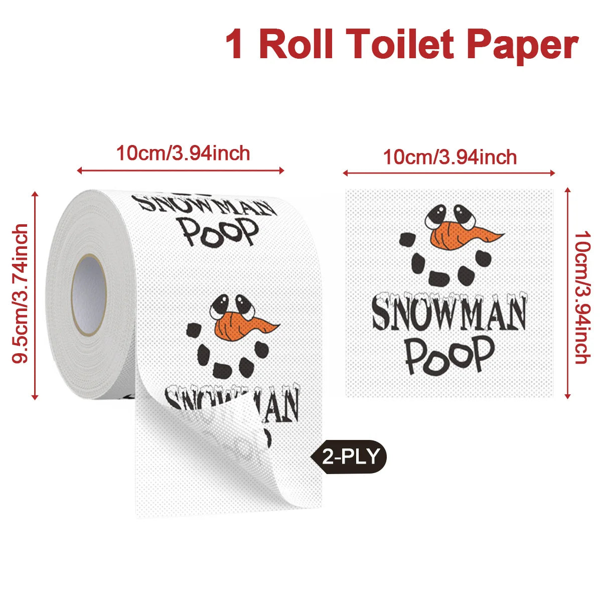 Happy 2026 Christmas Toilet Paper Roll – Festive Xmas Tissue Paper Napkin for New Year Party, Kitchen & Home Decoration