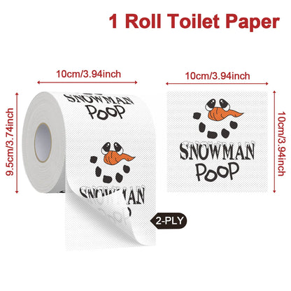 Happy 2026 Christmas Toilet Paper Roll – Festive Xmas Tissue Paper Napkin for New Year Party, Kitchen & Home Decoration