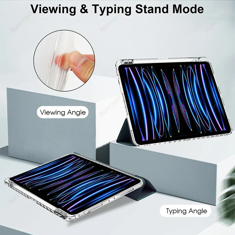 iPad Case with Pencil Holder for iPad A16, A19, 12th & 11th Gen (2026), Air 11/13, Air 8 M4/M3/M2, Pro 11/12.9/13 M4 & M5, Air 4/5, 10.9, 10.5, 10.2 & 9.7