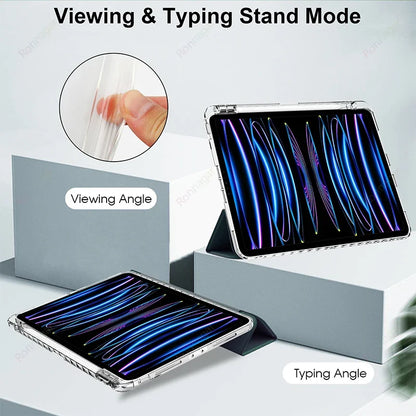 iPad Case with Pencil Holder for iPad A16, A19, 12th & 11th Gen (2026), Air 11/13, Air 8 M4/M3/M2, Pro 11/12.9/13 M4 & M5, Air 4/5, 10.9, 10.5, 10.2 & 9.7