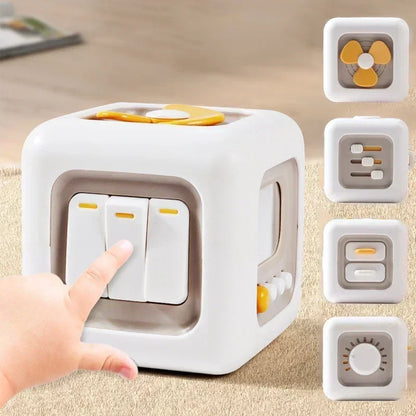 6-in-1 Montessori Busy Cube Sensory Activity Toy Fine Motor Skills Educational Toy for Toddlers
