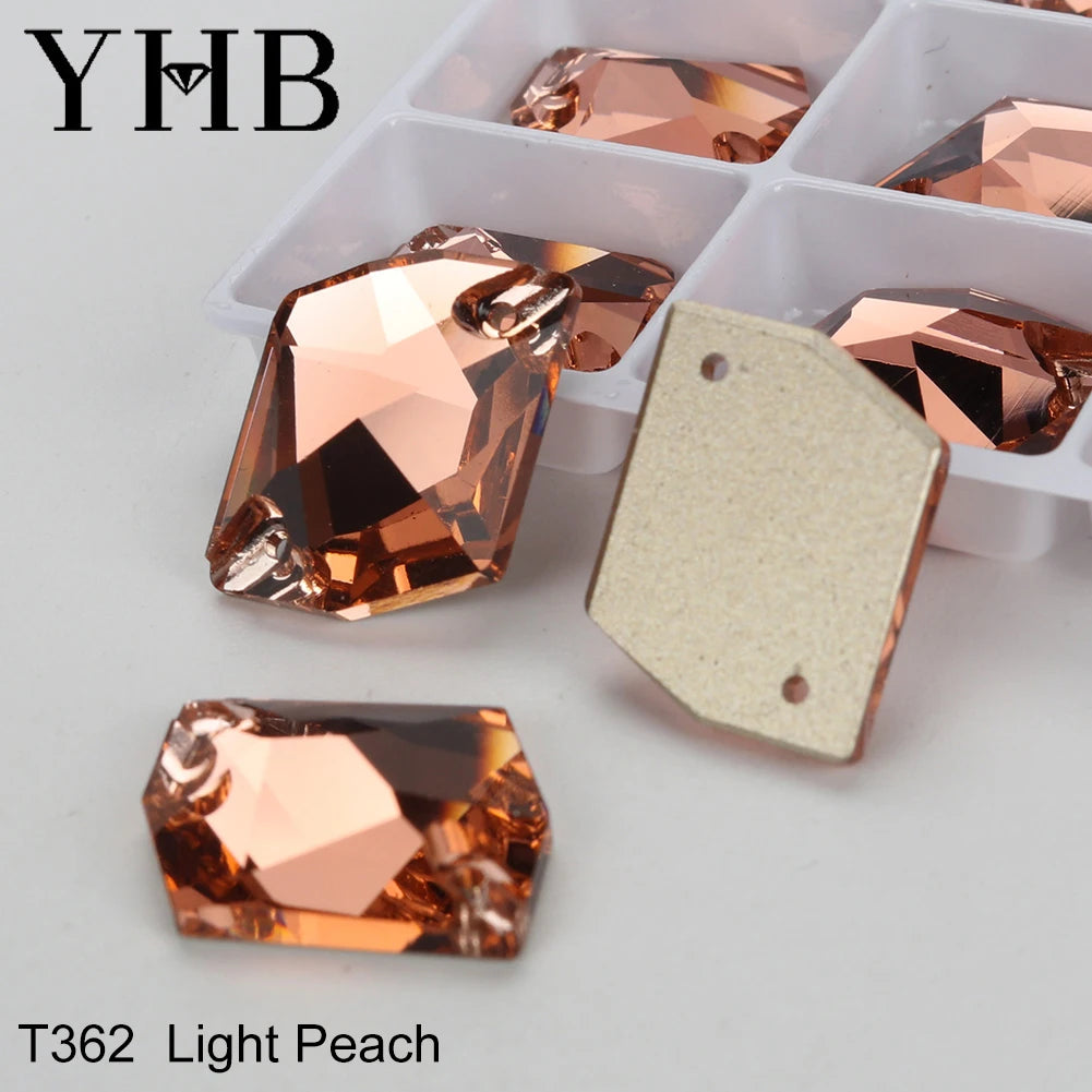 Strass à coudre YHB Cosmic AB Moonlight – Pierres plates en cristal de verre pour la décoration de vêtements et de sacs