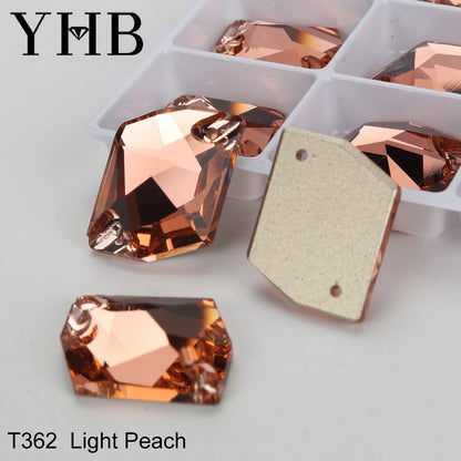 Strass à coudre YHB Cosmic AB Moonlight – Pierres plates en cristal de verre pour la décoration de vêtements et de sacs
