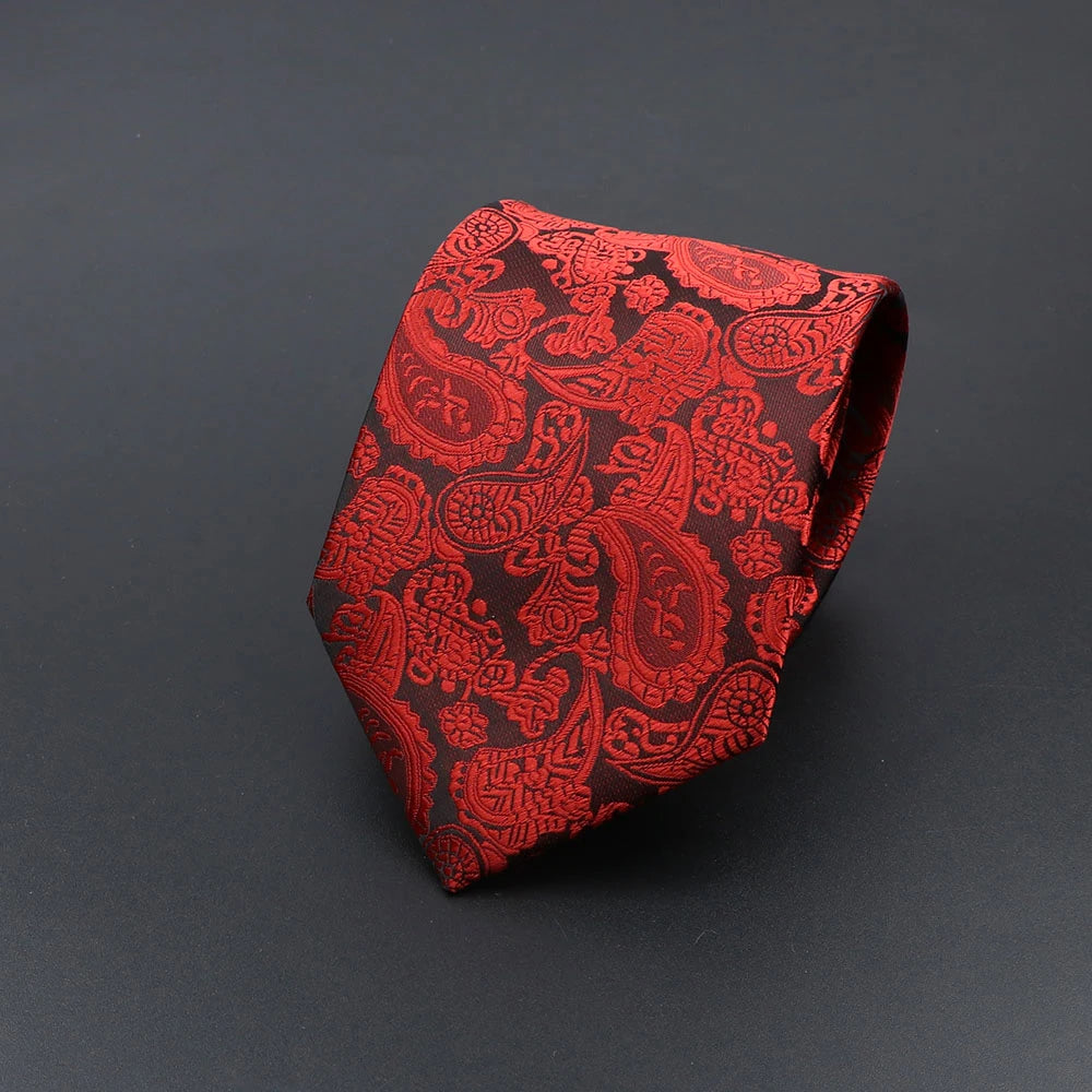 Corbata de hombre de fantasía con perro de dibujos animados, Paisley, rayas y lunares para negocios y bodas